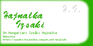 hajnalka izsaki business card